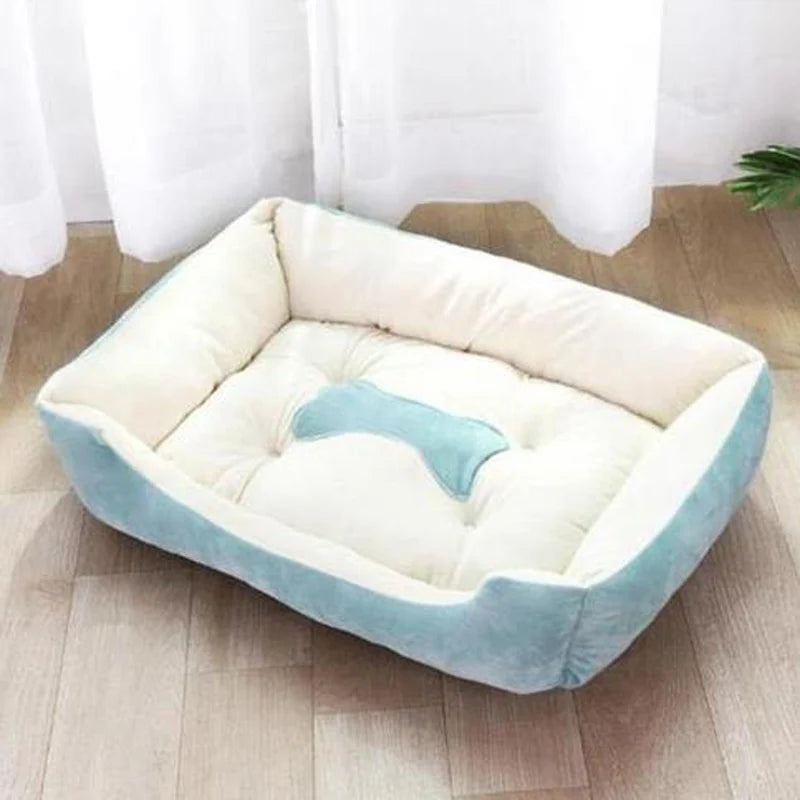 Cute Bone-Shaped Kennel with Thickened Sleeping Mat