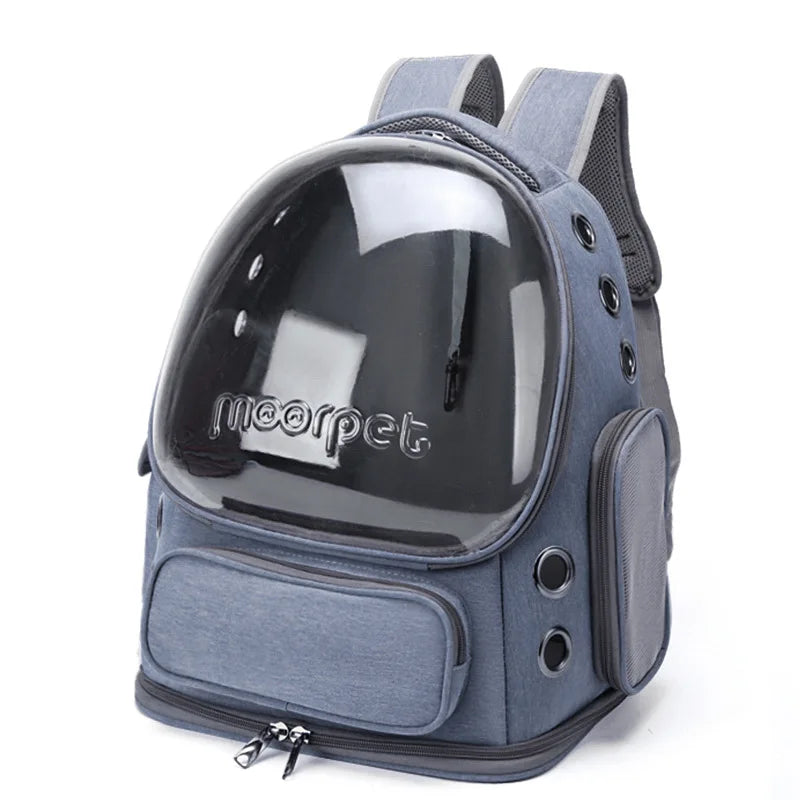 Transparent Pet Carrier Breathable Travel Backpack for Cats & Small Dogs
