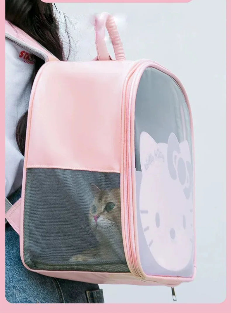 Pet Carrier Backpack Breathable Travel Bag with Window for Dogs & Cats