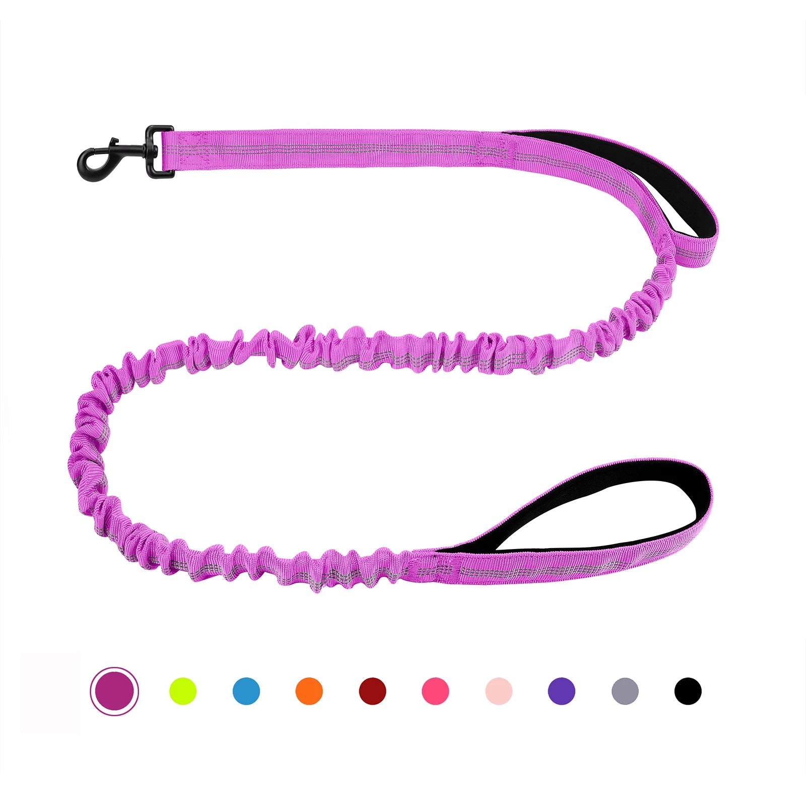 Shock Absorption and 2 Padded Handles Heavy Duty Bungee Dog Leash