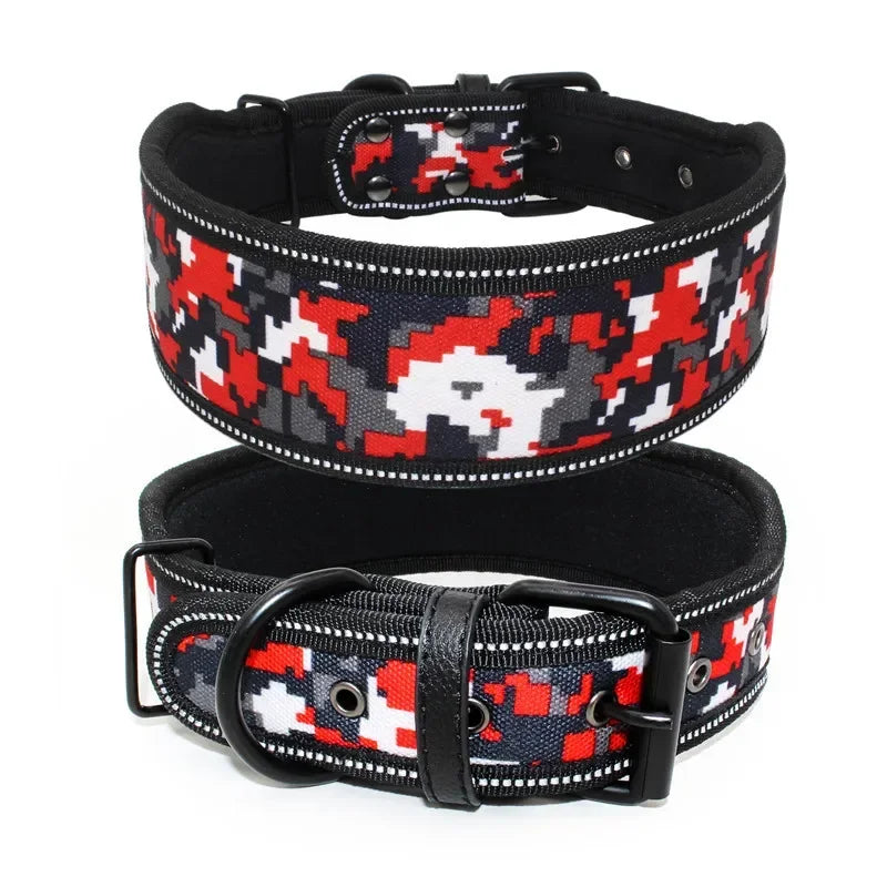 Adjustable Reflective Neoprene Padded Dog Collar