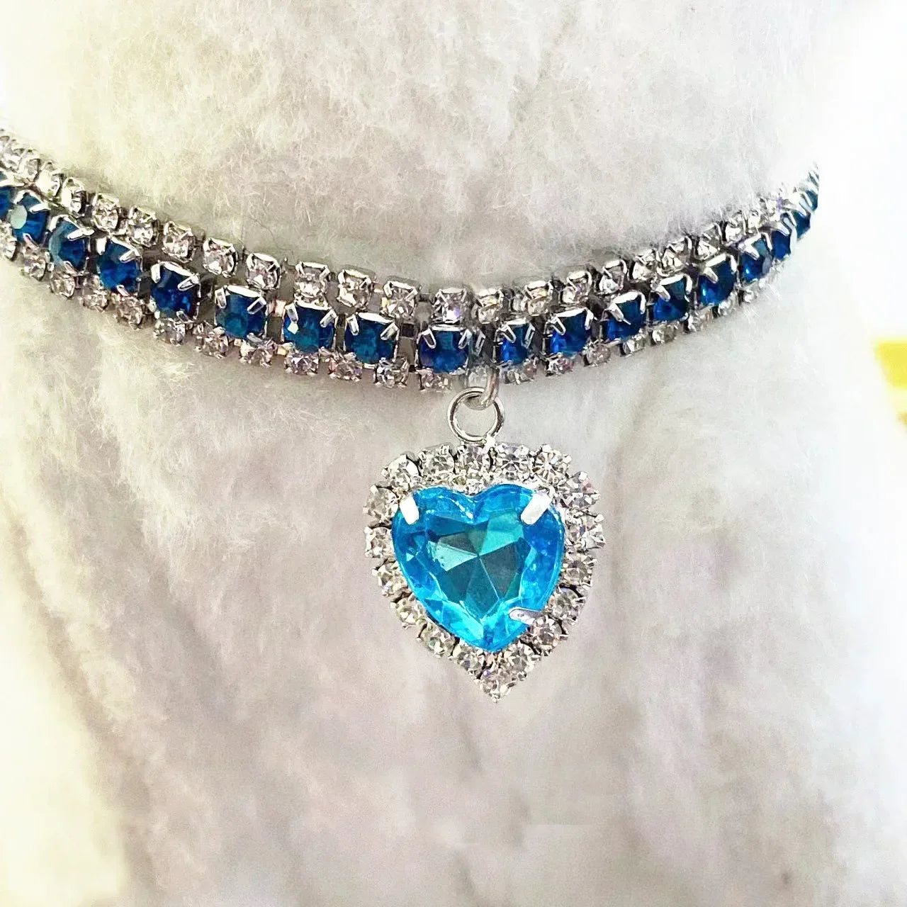 Bling Crystal Pendant Rhinestone Diamante Cat Collar