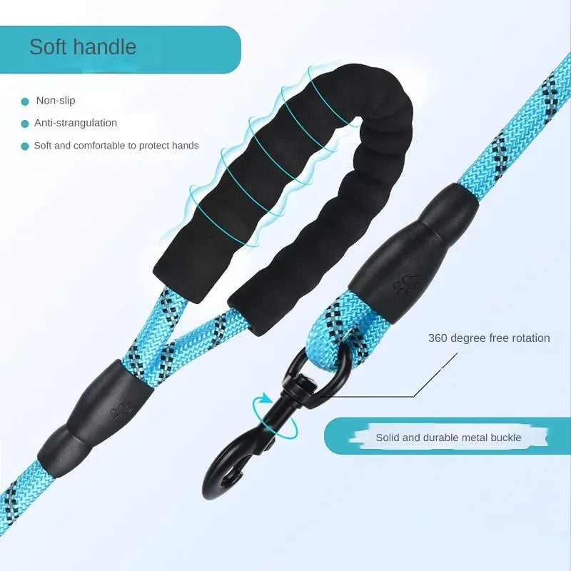 Heavy-Duty Pull & Tow Lead Strong Reflective Dog Leash