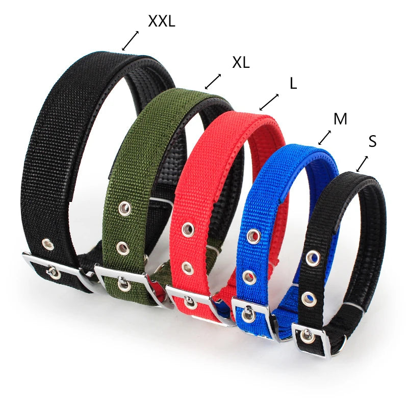Adjustable Durable Solid Nylon Dog Collar