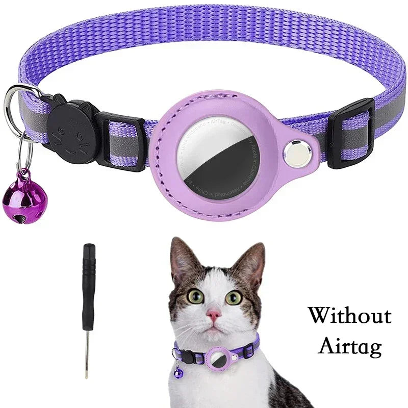 Anti-Lost Reflective Air Tag Holder Cat Collar