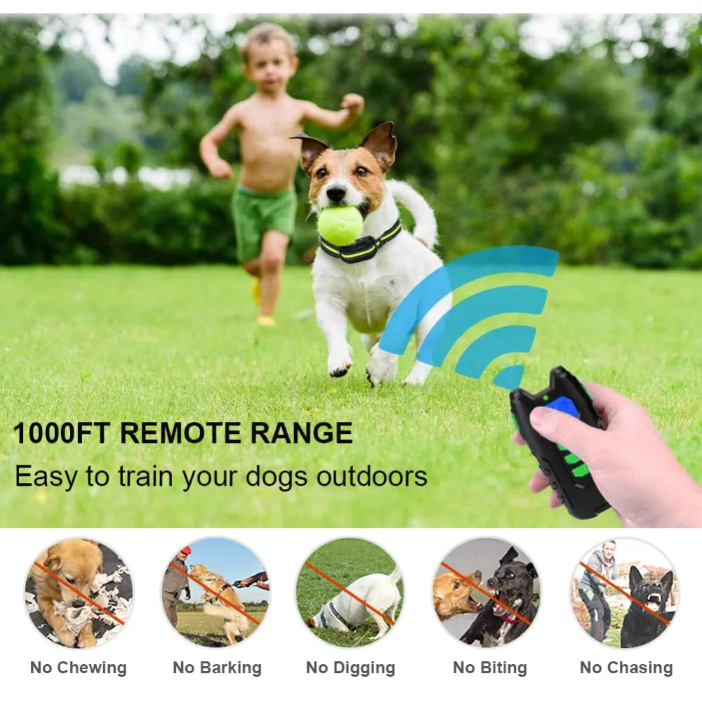 Smart Dog Training Collar Remote Control, Rechargeable & Waterproof