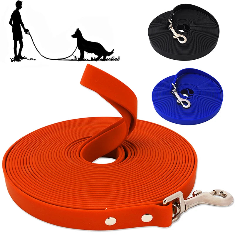 Easy-to-Clean Training Waterproof Long PVC Dog Leash