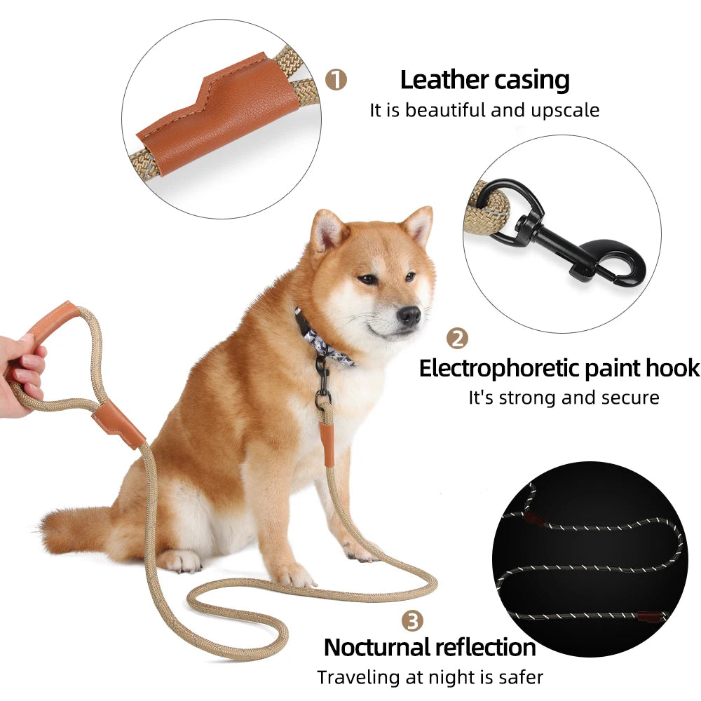 Durable Walking Traction Rope Reflective Long Dog Leash