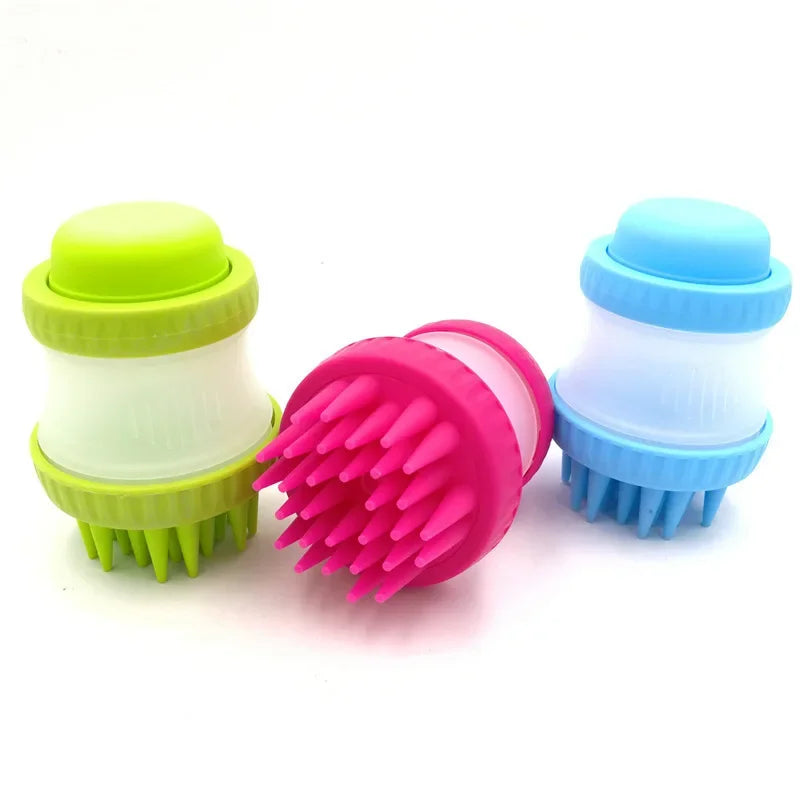Pet Bath Massage Brush Soft Grooming Comb for Dogs & Cats