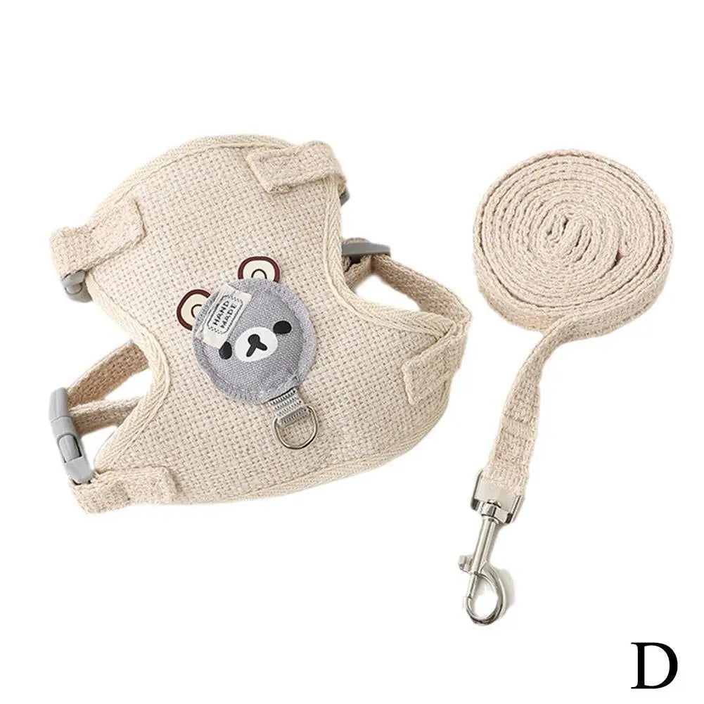 Comfortable Chest Strap Small Pet Vest Harness with Leash