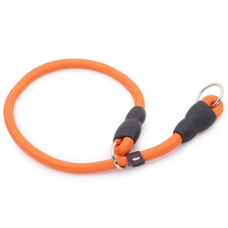 Heavy-Duty Nylon Slip Rope Adjustable P Chain Dog Collar