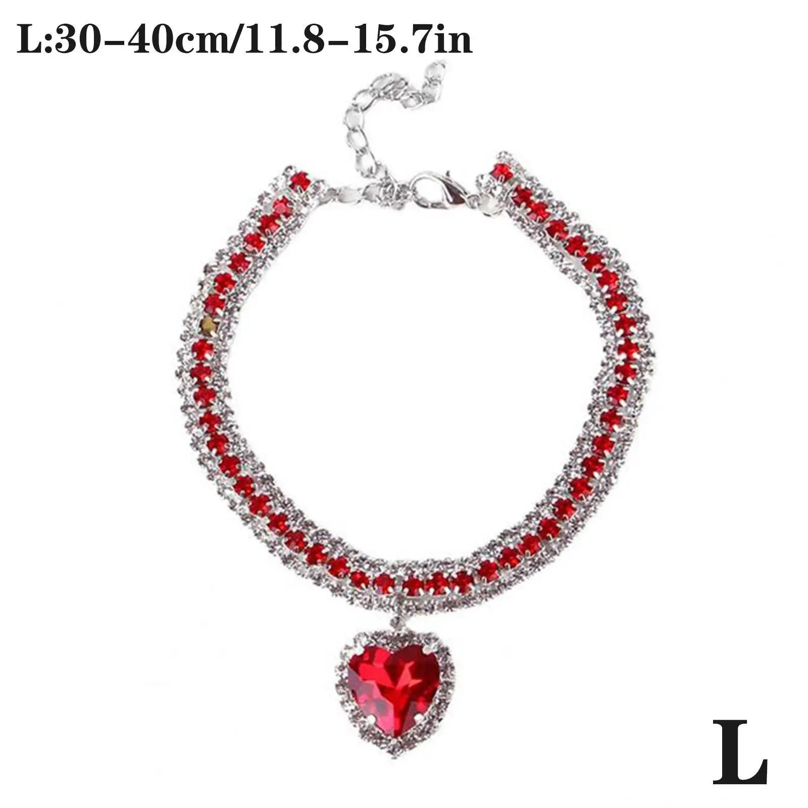 Crystal Pendant Rhinestone Diamante Pet Collar