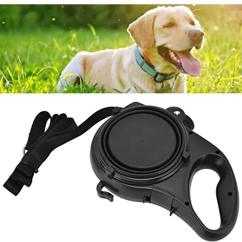Portable Dog Walking Rope 3-in-1 Pet Leash with Water Bottle