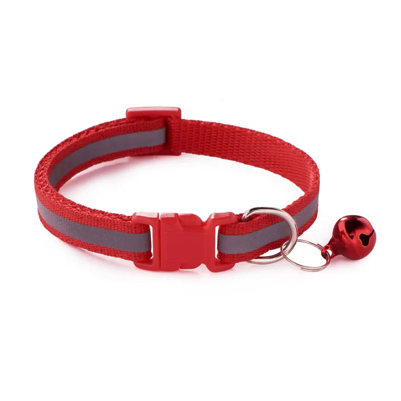 Safety Breakaway Buckle and Bell Reflective Cat Collar