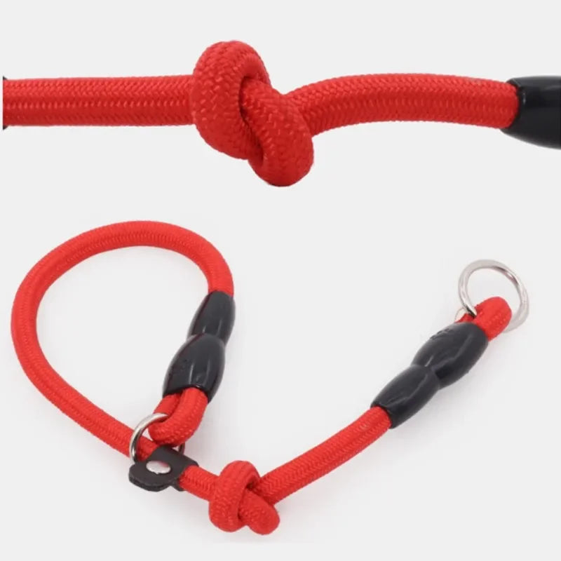 Heavy-Duty Nylon Slip Rope Adjustable P Chain Dog Collar