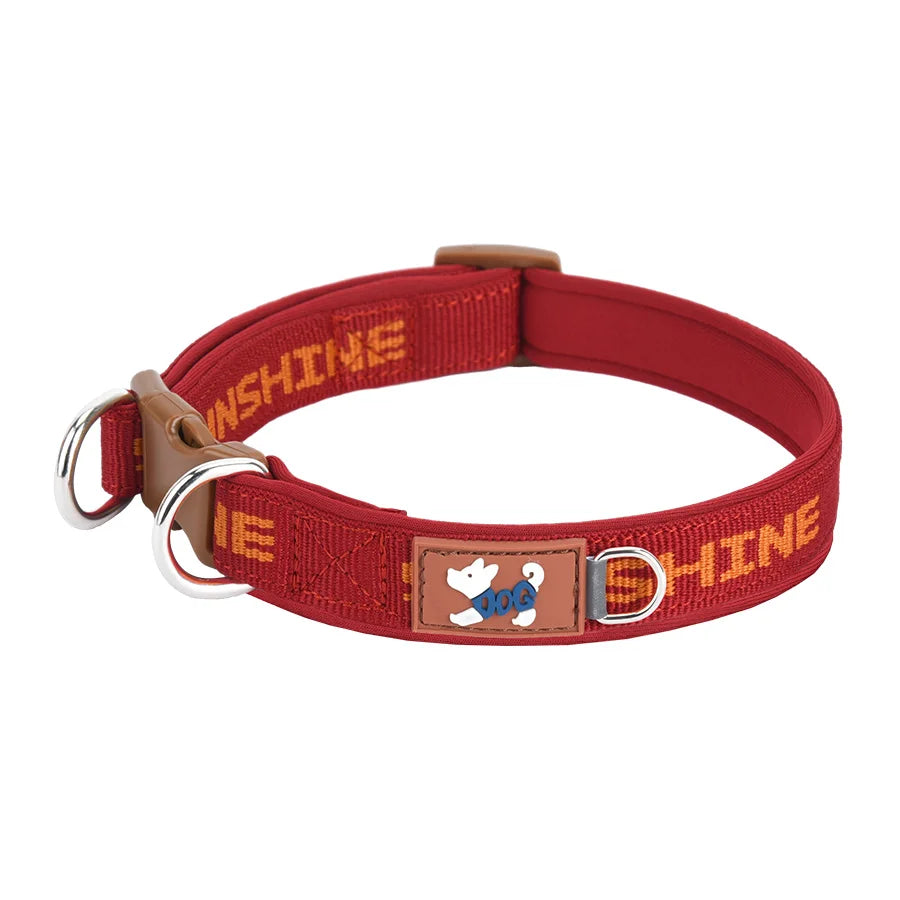 Dog Collar Adjustable, Colorful Prints with Metal D-Rings