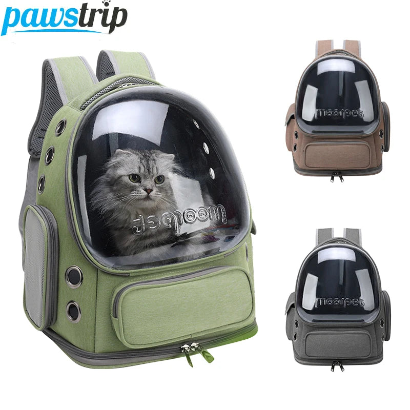 Transparent Pet Carrier Breathable Travel Backpack for Cats & Small Dogs