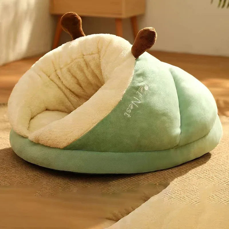 Cozy Slipper-Style Warm, Foldable & Washable House Pet Bed