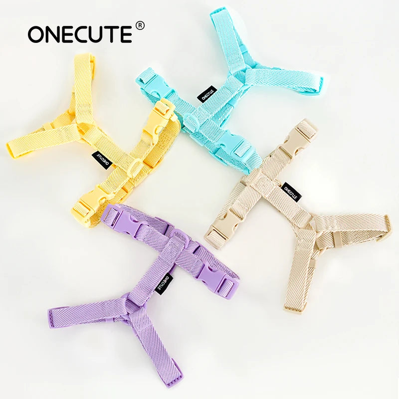 Adjustable Macaron Color Pet Harness And Leash Set