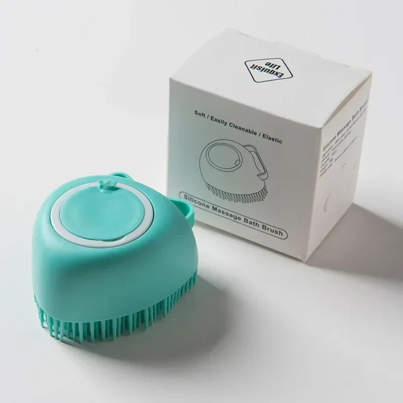 Pet Bathing Brush Soft Shampoo Massager for Dogs & Cats