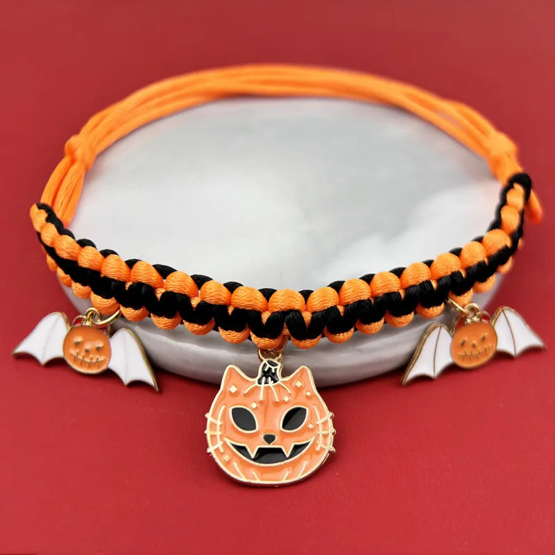 Hand-Woven Halloween Breakaway Pet Collar
