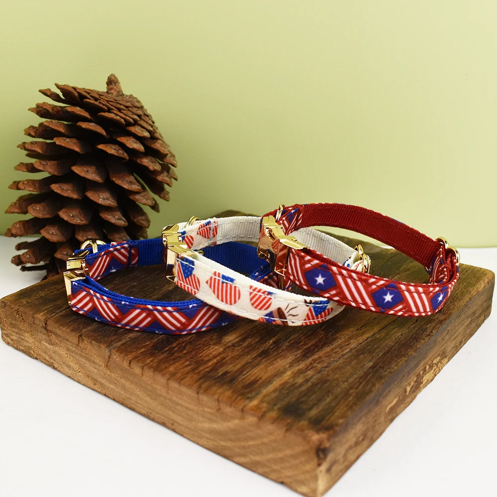 Personalized Adjustable Cat Collar with Bowknot & Bell