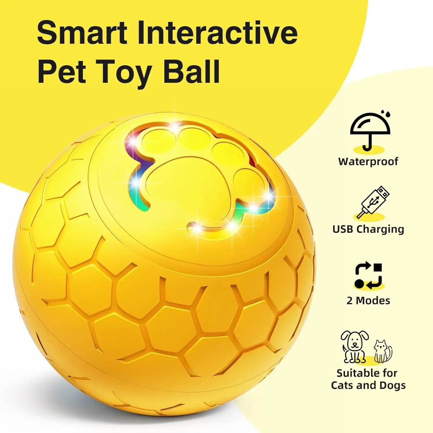 Interactive Smart Rolling Ball Electric Toy for Dogs & Puppies