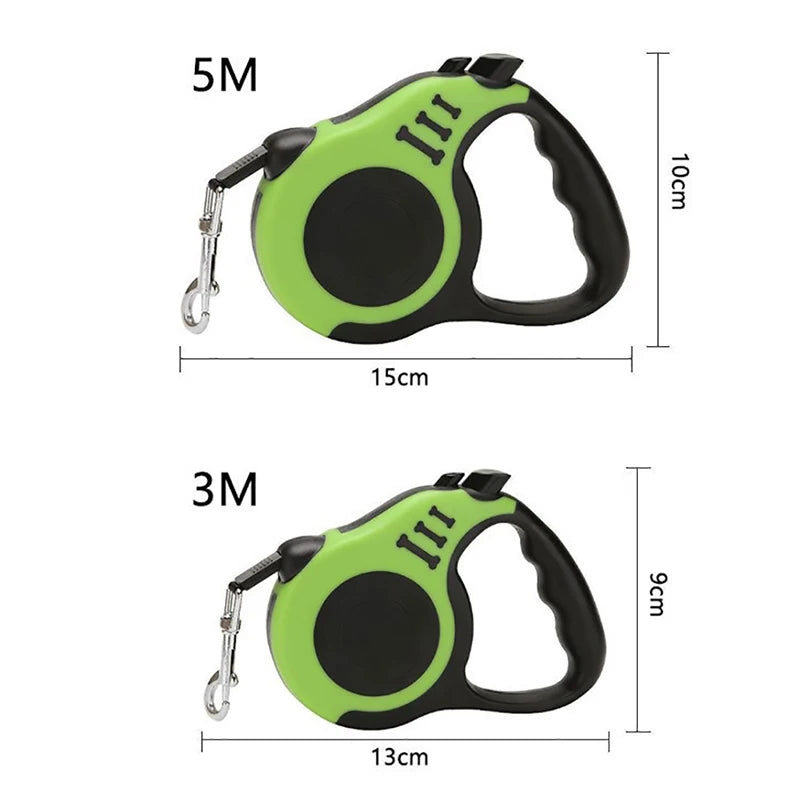 Retractable 5-Meter Hands-Free Double Strap Leash