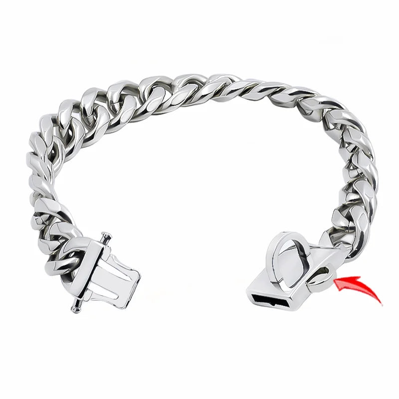 19mm Wide Gold Metal Chain Stainless Steel Dog Choker Collar