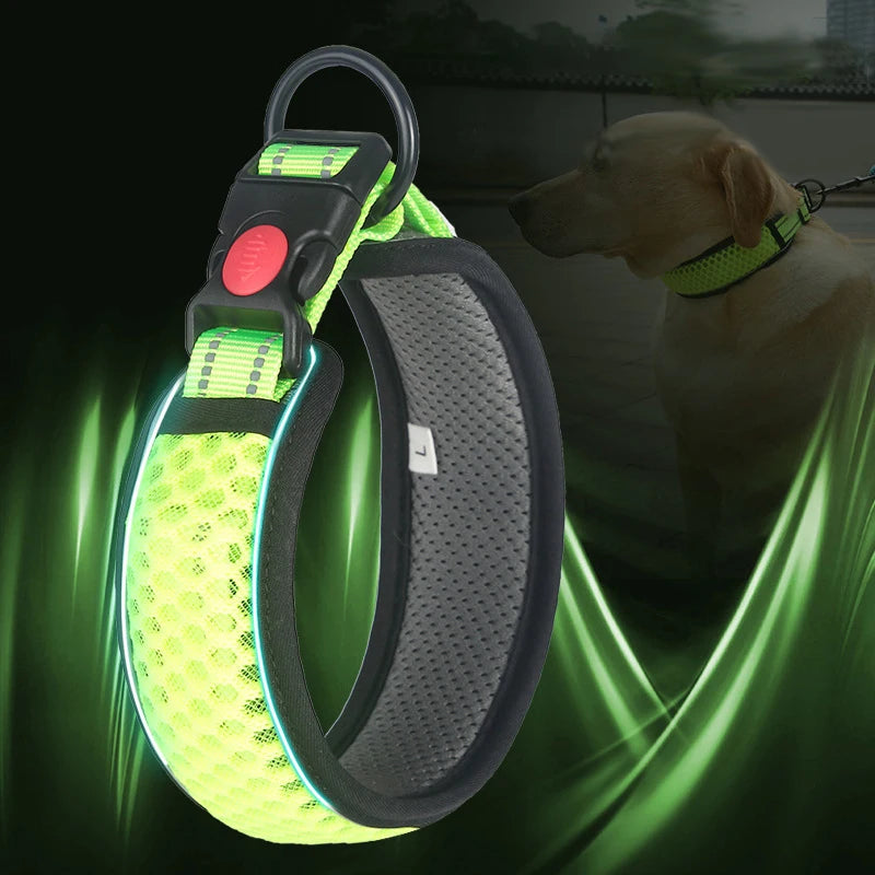 Soft Neoprene Padded Breathable Adjustable Reflective Dog Collar