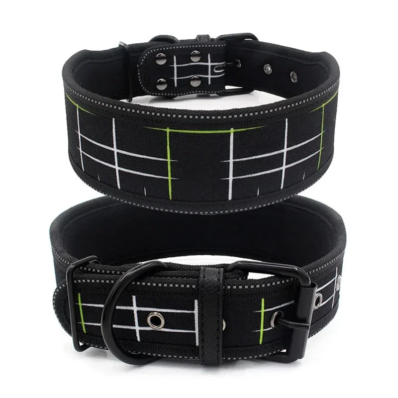Adjustable Reflective Neoprene Padded Dog Collar