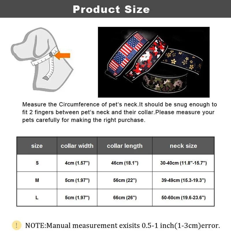 Adjustable Reflective Neoprene Padded Dog Collar