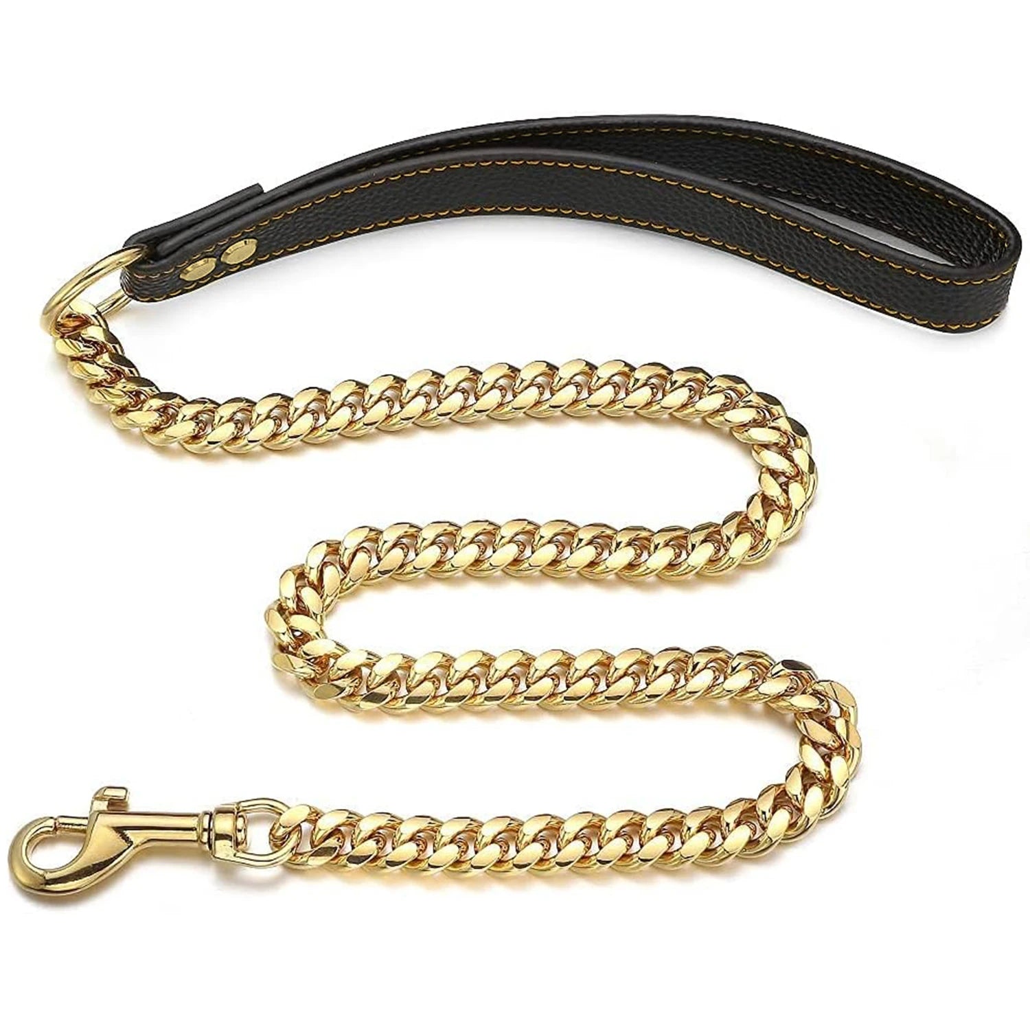 Strong Metal Choke Stainless Steel Cuban Link Dog Collar