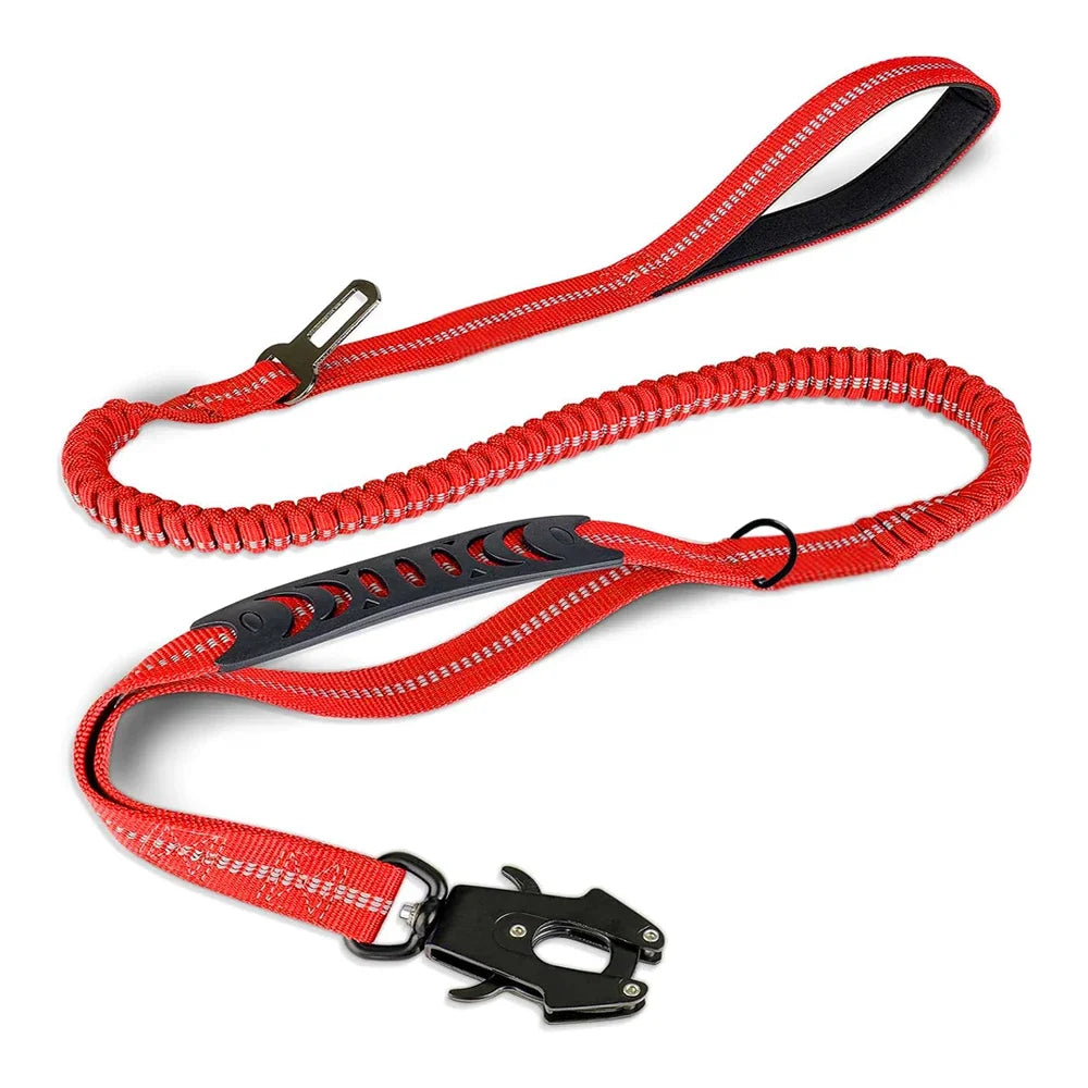 Reflective, Shock-Absorbing No-Pull Tactical Bungee Dog Leash