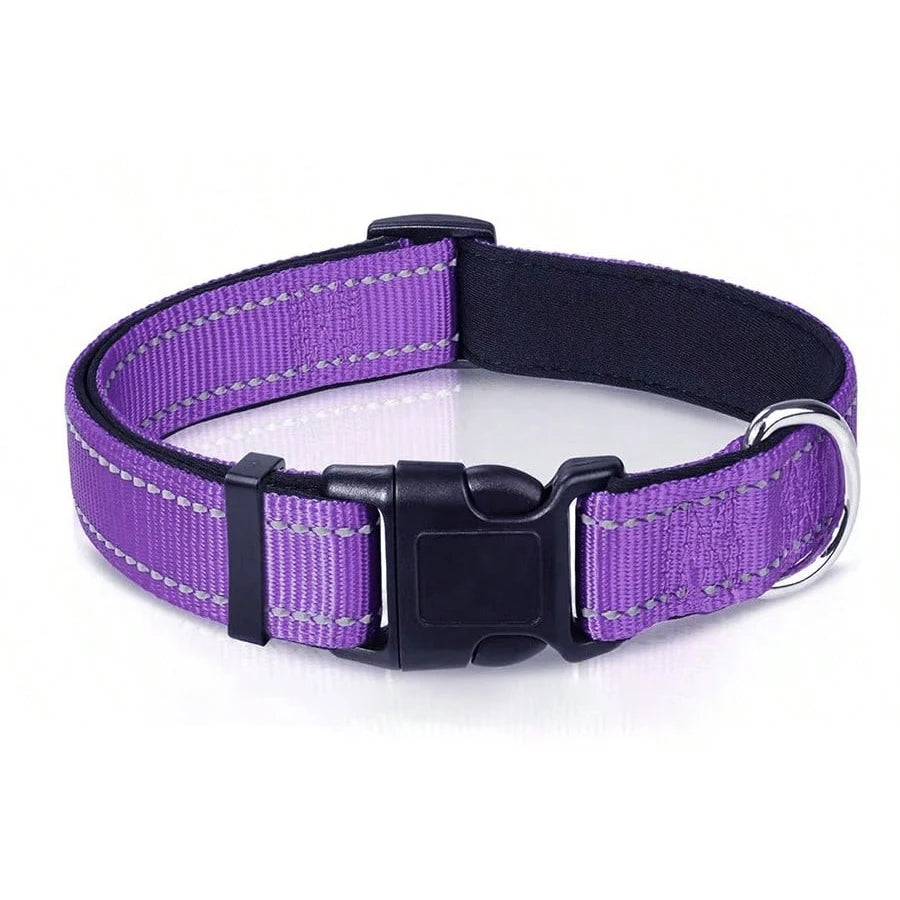Soft Padded, Breathable Safety Adjustable Reflective Dog Collar