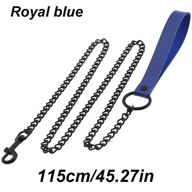 115cm Chew-Proof Metal Training Heavy Duty Chain Dog Leash
