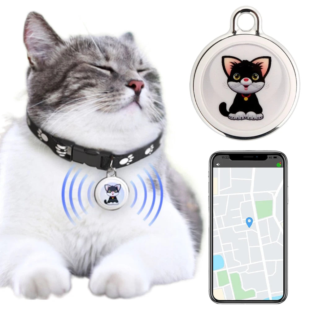 Pet GPS Tracker Mini Bluetooth Locator for Dogs & Cats
