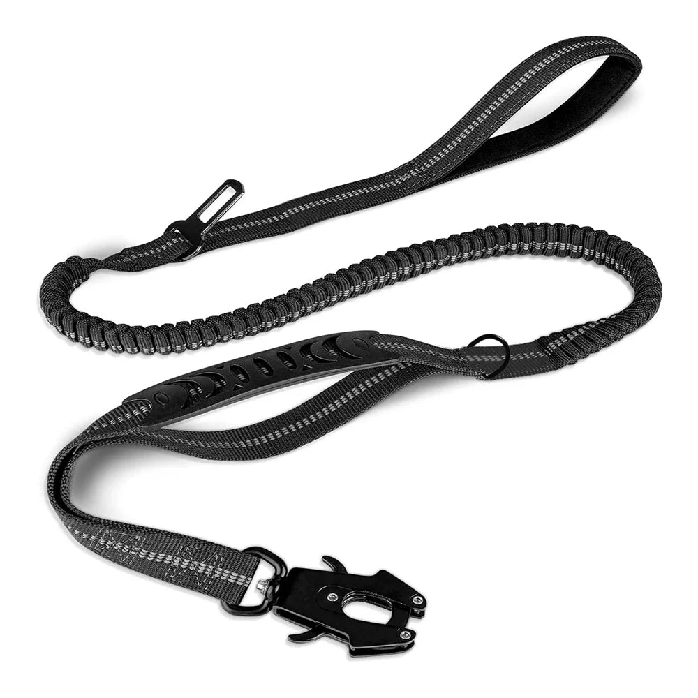 Reflective, Shock-Absorbing No-Pull Tactical Bungee Dog Leash