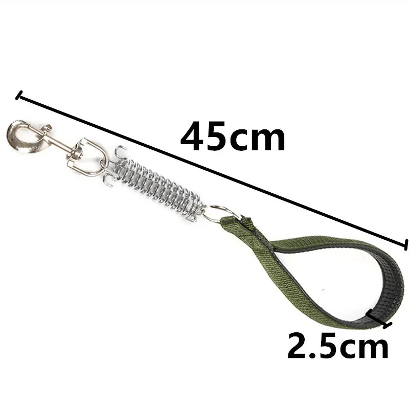 Durable Chew Spring Short Dog Leash with PU Leather Handle