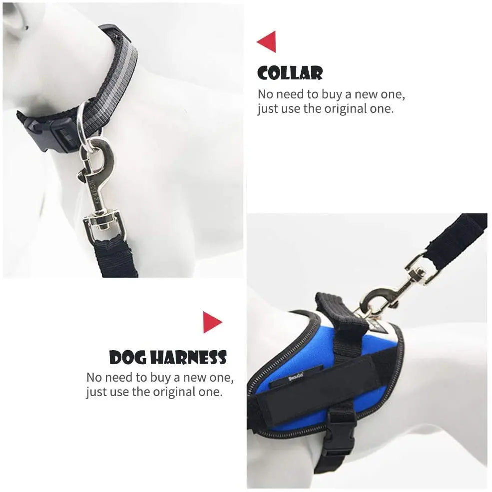 Adjustable Safety Harness Lead Clip Pet Car Seat Belt