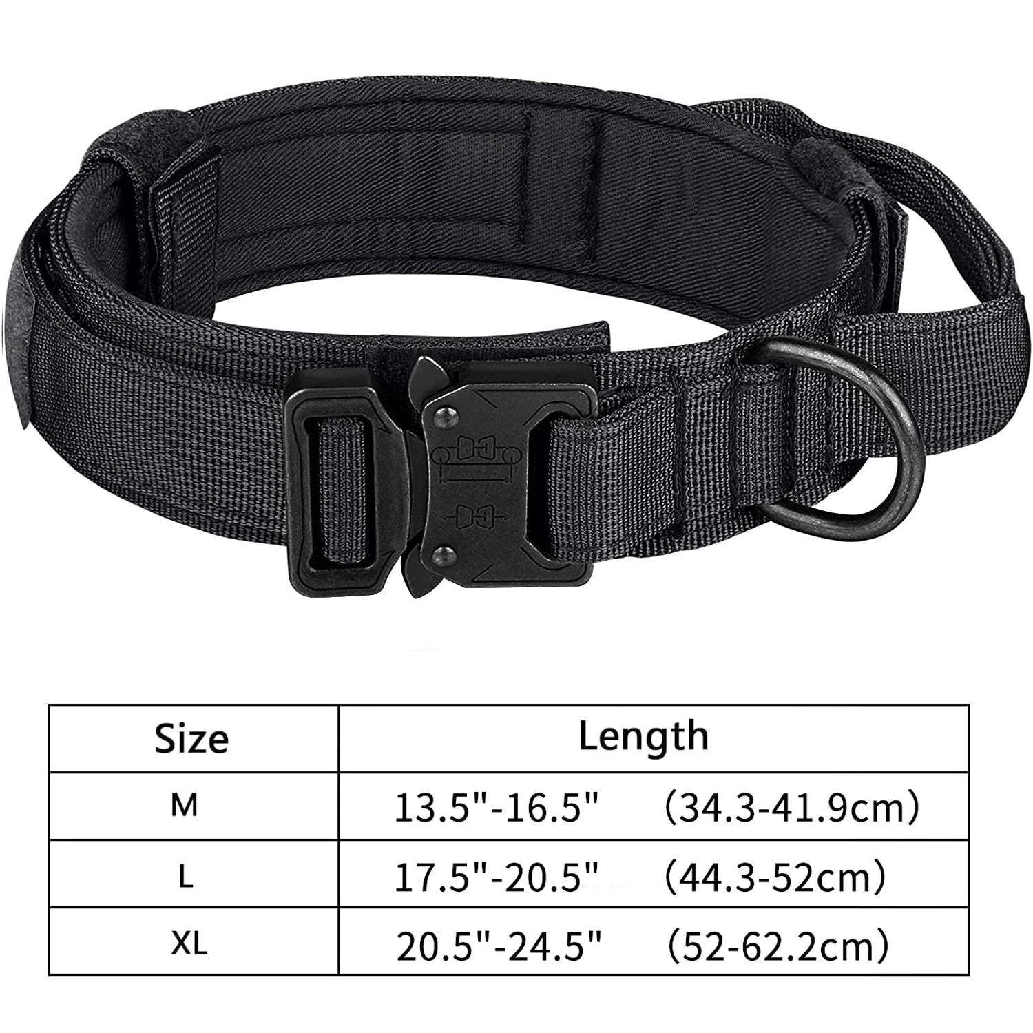 Adjustable Heavy-Duty Nylon Tactical Military Dog Collar