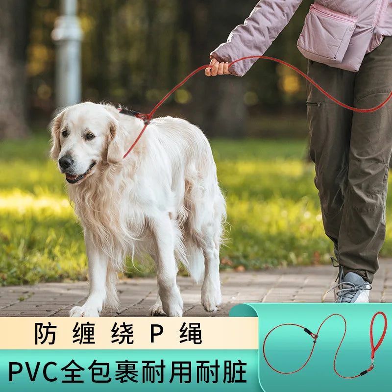 Adjustable Walking & Training Steel Wire P Chain Dog Leash