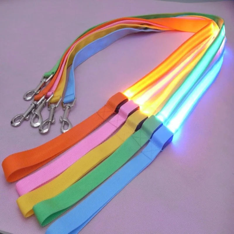 Luminous Flashing Rope Lead LED Light-Up Dog Leash