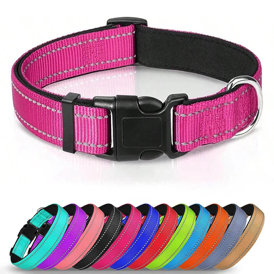 Soft Padded, Breathable Safety Adjustable Reflective Dog Collar