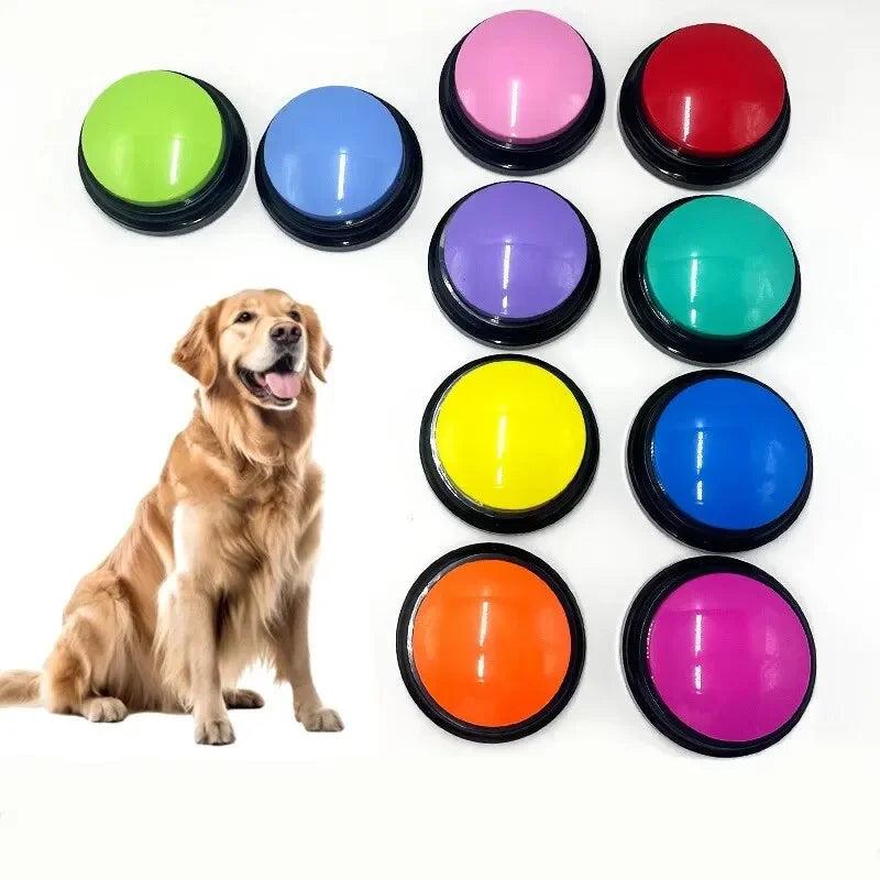 Dog Talking Button Record Your Voice, Train & Play Anywhere
