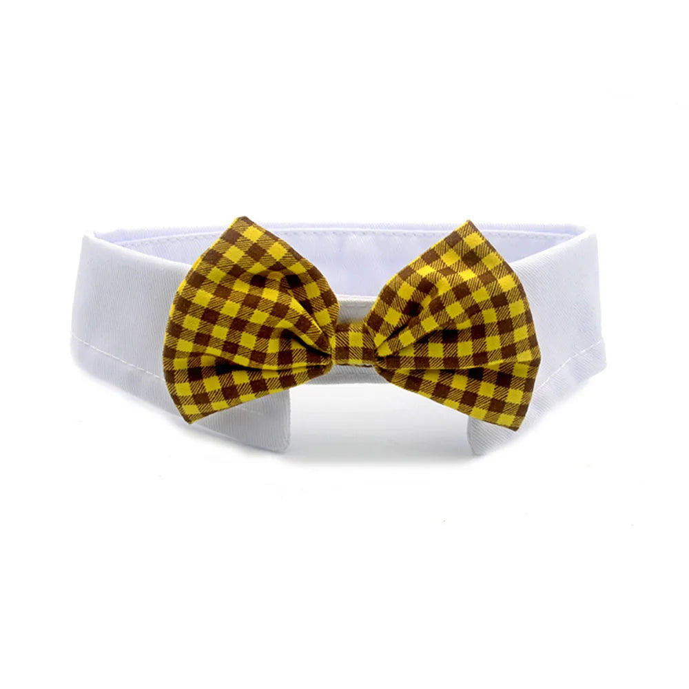 Tuxedo Neck Tie Adjustable Formal Pet Bowtie Collar