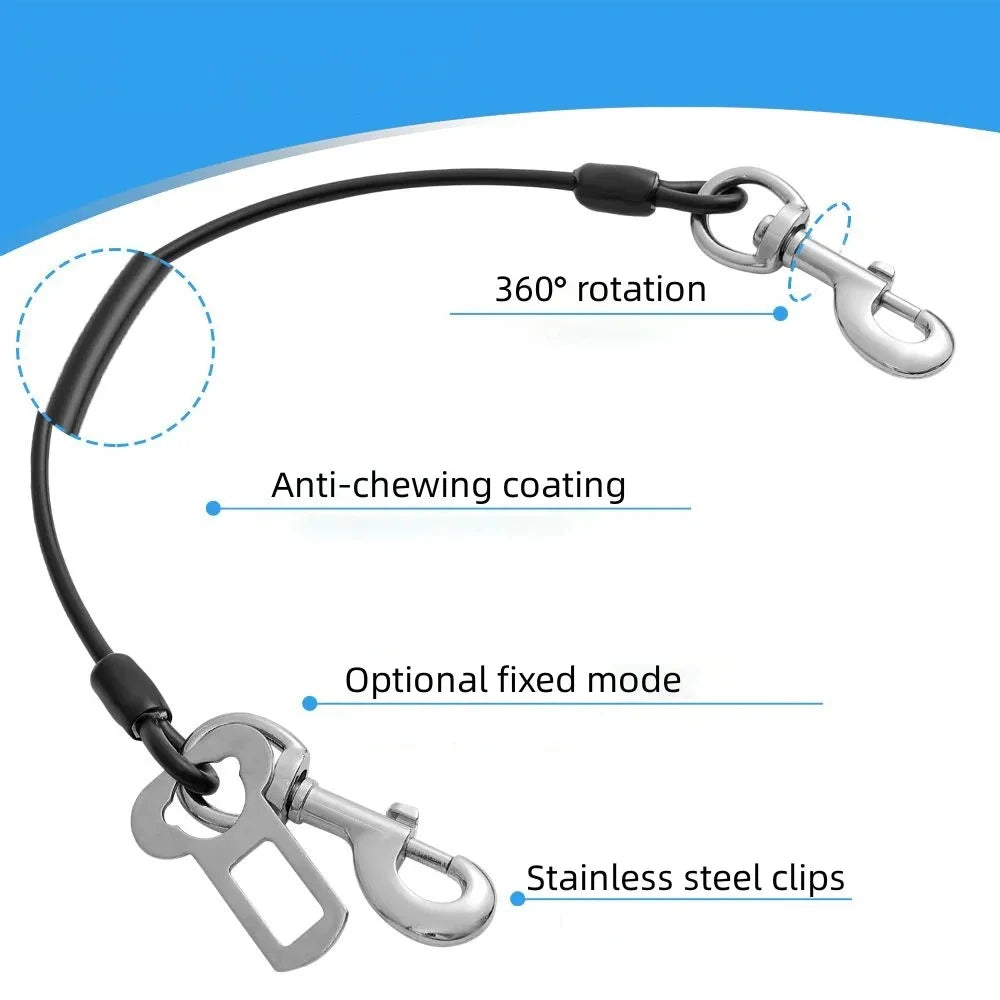 Anti-Bite Wire Universal Car Dog Safety Leash