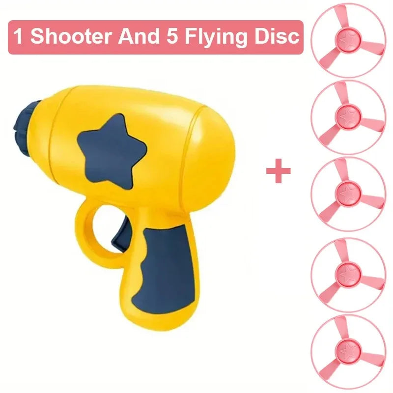 Interactive Cat Toy Mini Flying Disc Launcher for Chasing & Training