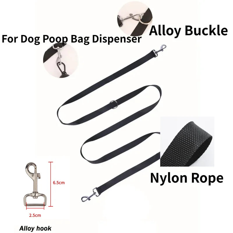 2.5cm Police-Style Training Nylon Hands-Free Dog Leash