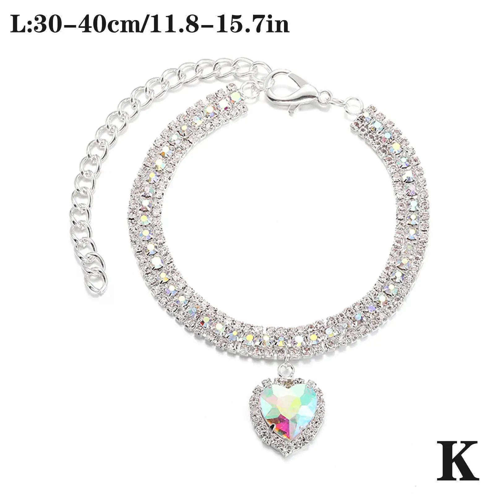 Crystal Pendant Rhinestone Diamante Pet Collar
